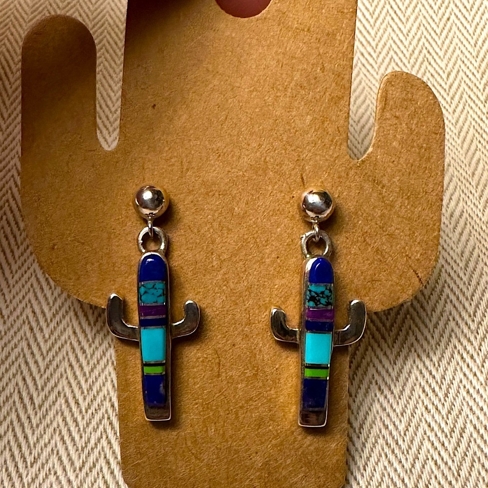 Inlay Cactus Earrings